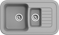 Ewigstein Мойка кухонная Antik 60KF серый металлик – фотография-3